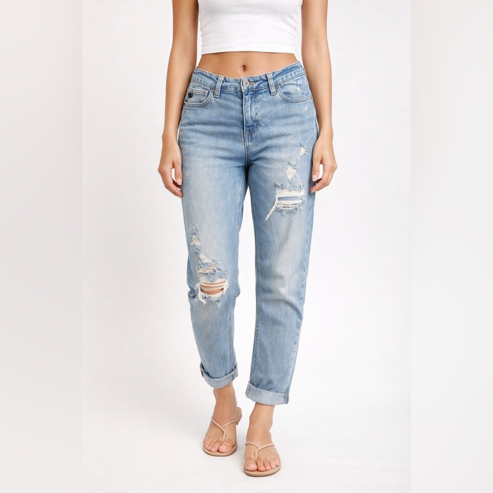 Kestan Distressed Boyfriend Jeans – Size 27